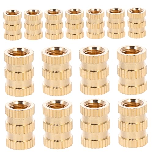 Cabilock Heat Embedment Nut Threaded Inserts Female Thread 20pcs Brass Inserts for Plastic Wood 3D Printing