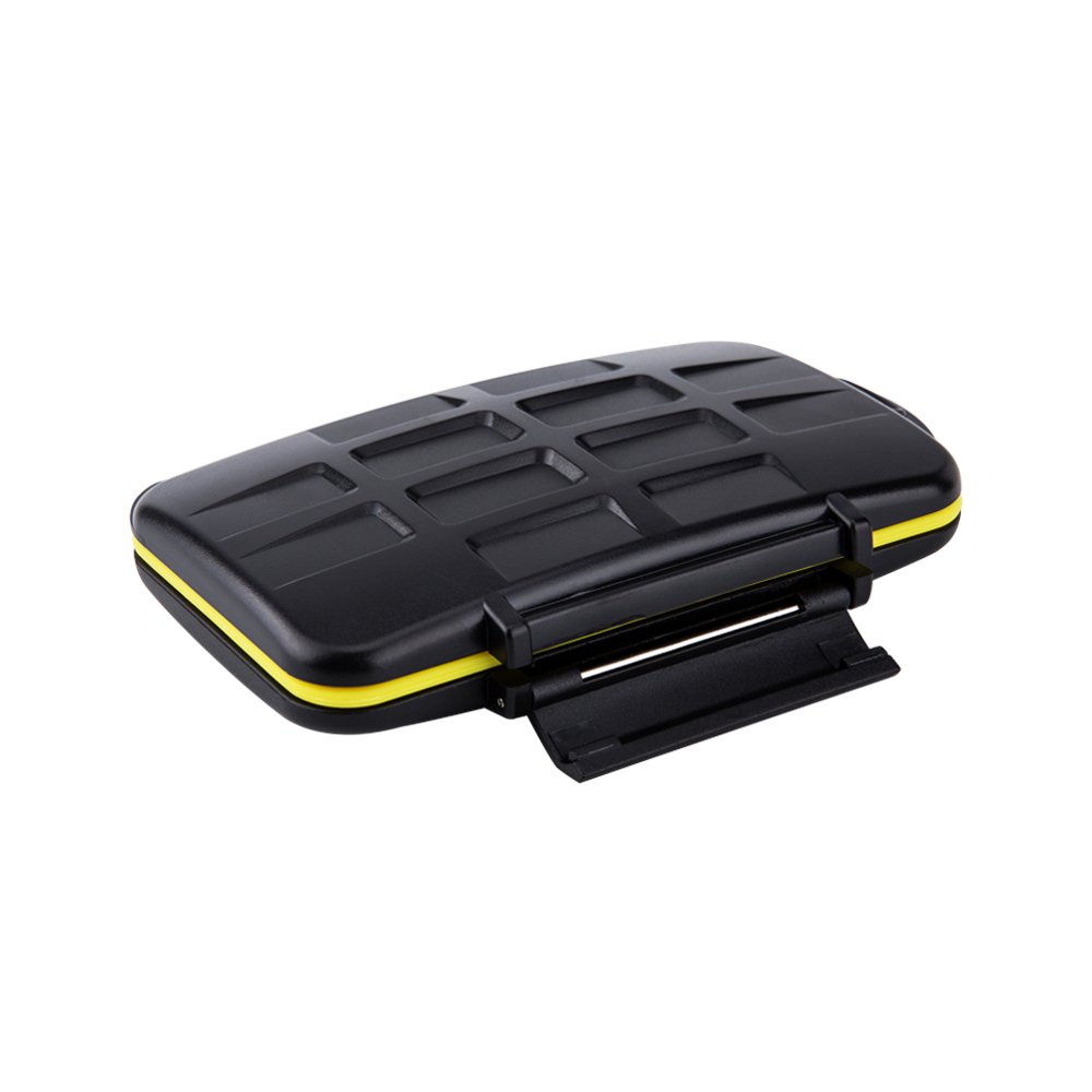 Water Resistant JJC MC-CF6 Memory Card Hard Case for 6 Pcs CF Cards with Lock