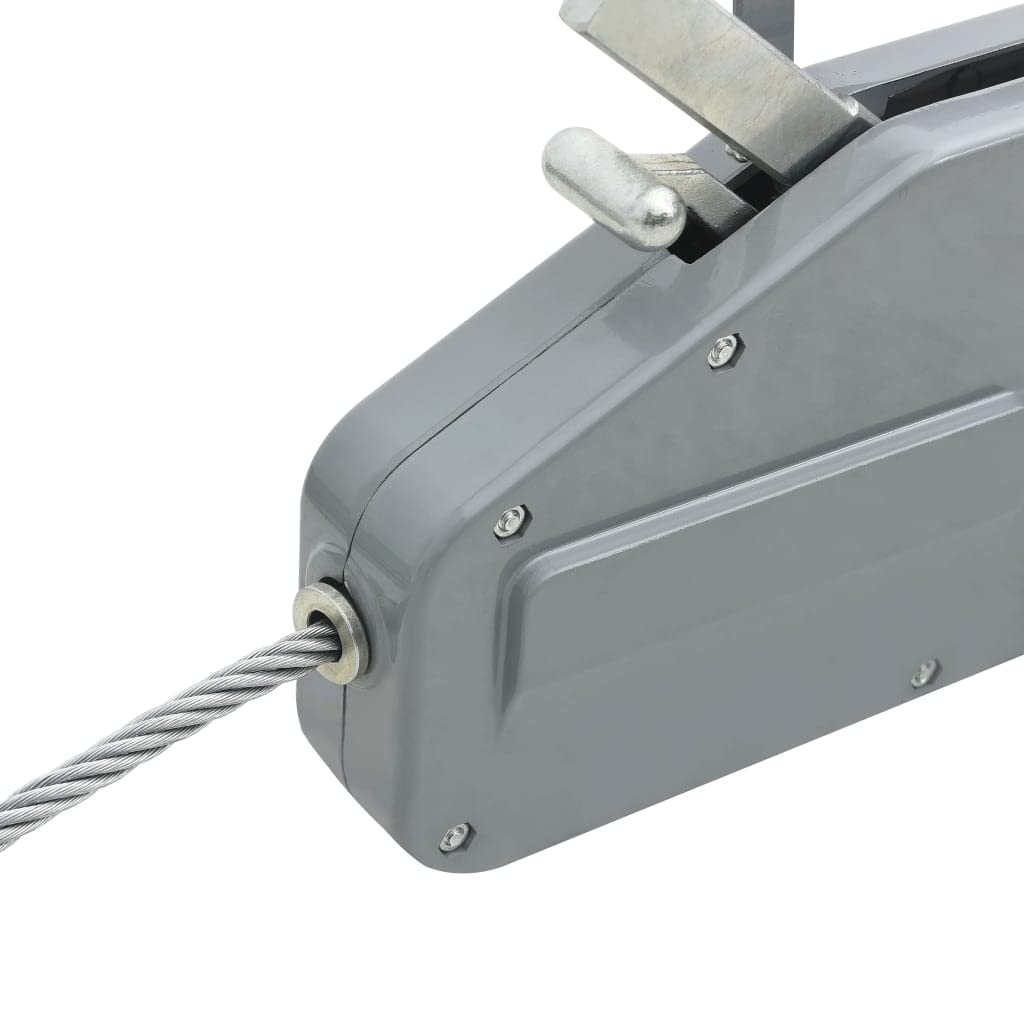 Seilzug 800 kg Handwinde mit 20 m Stahlseil und Sicherheitsverriegelung, Aluminiumgehäuse, geeignet für Forstwinde, Kettenzug, Flaschenzug, Heben, Ziehen, Bergen, Schleppen im Auto, Boot