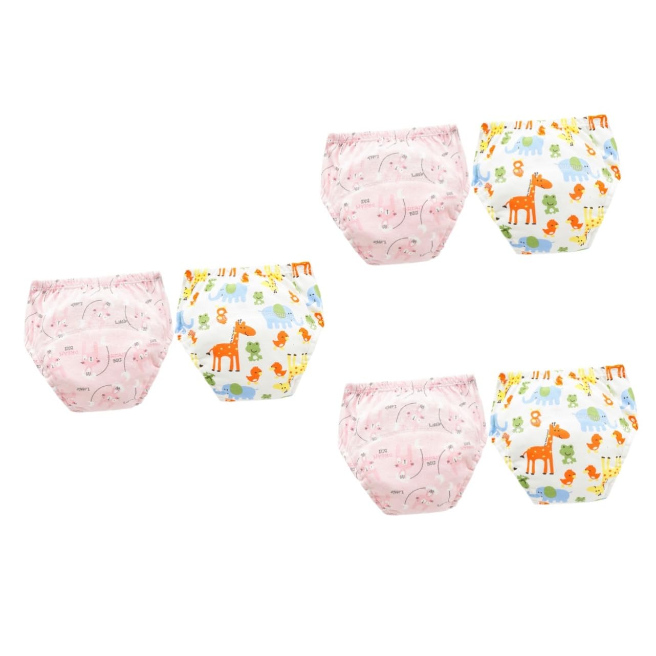 6piezas De Reutilizables Para Bebés De Algodón Lavables y Transpirables Diseño Talla s Varios estilos