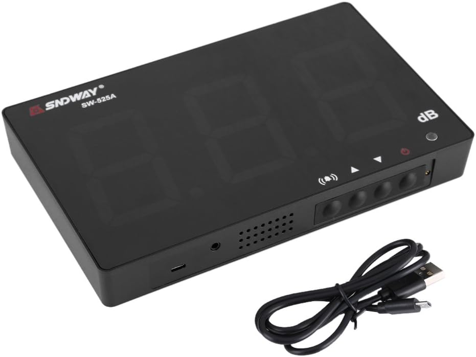 Uр Tо 60% оƒƒ 9.6'' Sound Level Meter Tester, 30~130db Sound Level Meter Tester, Large Screen LCD Display Wall Hanging Type Decibel Noise Measuring with Alarm (Sound Level Meter with Data Logger)