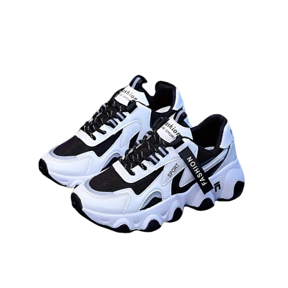 Women's Colorblock Lace-Up Sneakers, Non-Slip Low Top Shoes Casual Breathable Walking Sporty Shoes with Thick Soft Sole