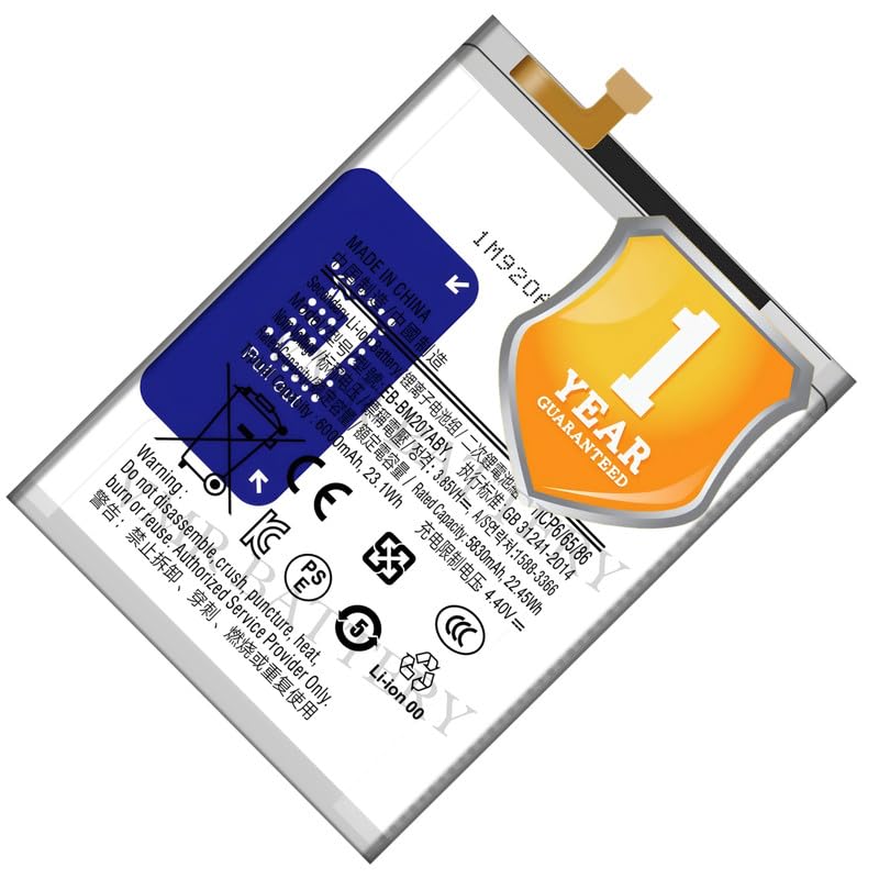 Image of Original EB-BM207ABY Battery Compatible for Samsung Galaxy F12 (SM-F127G) | F41 (SM-F415F) - (6000mAh) - 1 Year Warranty K7