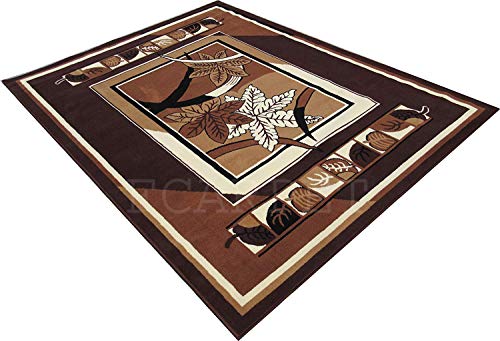 Image of Most Popular Rectangular Hall Carpet Fine Wool with Soft Touch 8X11 Feet Brown Multi