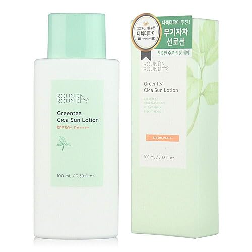 Loción solar redonda Greentea Cica 34fl oz SPF50 PARONDA A ROUND