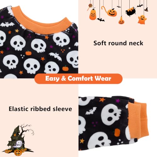 Image of CuteBone Small Dogs Outfit Soft Puppy Onesies Pjs Halloween Dog Pajamas Pet Coat Cat Apparel Comfy Doggie Jumpsuit Bodysuit for All Seasons P349M