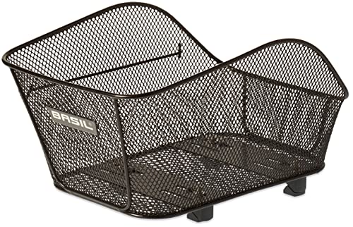 Panier de vélo arrière Basil Icon amovible noir pour porte-bagages adulte mixte