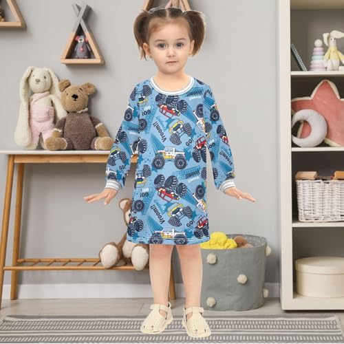 Winter Girls Dresses Casual Long Sleeve for Kids Toddler Girl Clothes 2-8 Years2