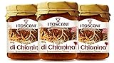 Ragù di Chianina IGP 3 Confezioni da 180 g - i Toscani - Agrifood Toscana, pomodoro, cipolla, carota, olio extravergine di oliva, senza glutine, senza conservanti aggiunti, italia