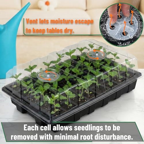 Mr. Pen- Seed Starter Tray Kits, 10 Pack, Total 400 Cells, Durable Plant Germination Trays with Humidity Vented Domes and Bases, Ideal for Seed Starting, Indoor Gardening and Greenhouse - Image 4