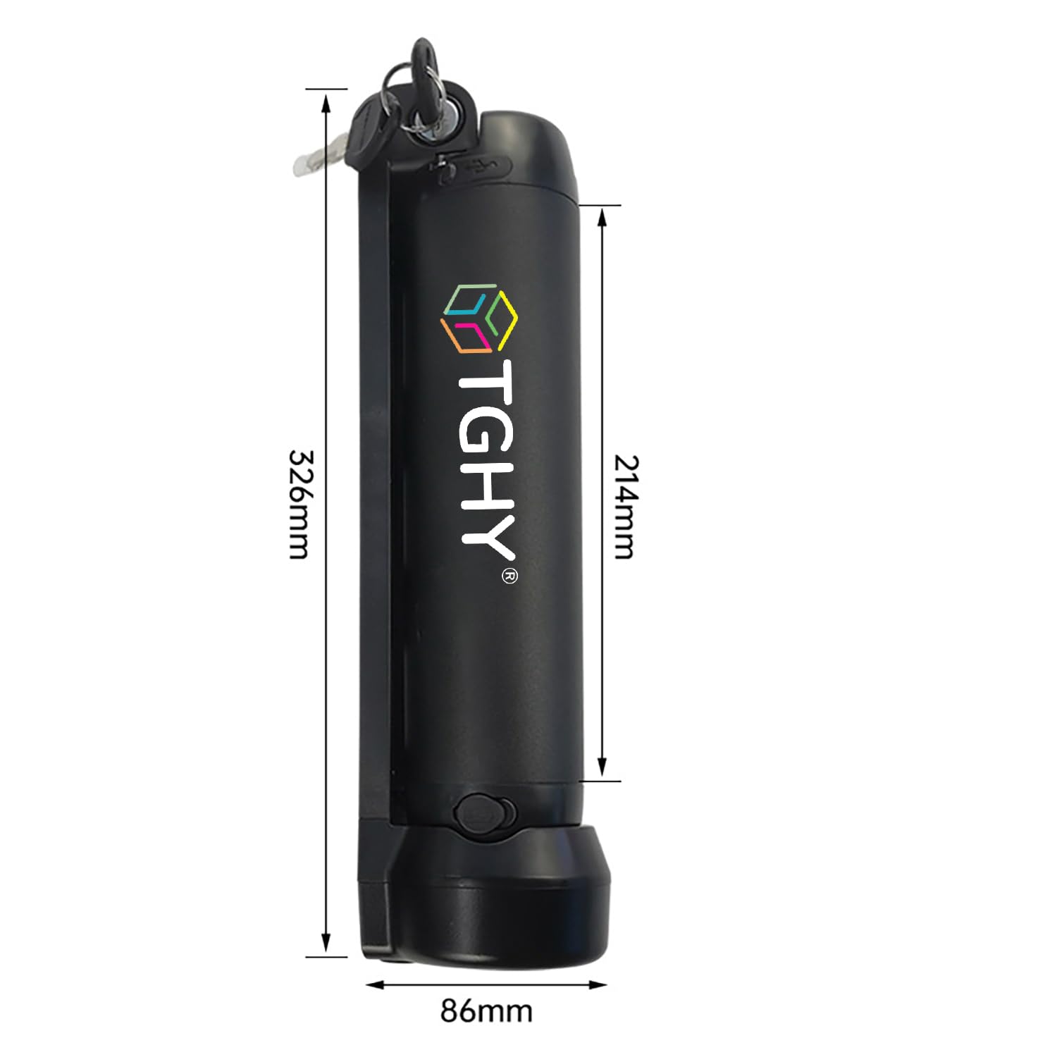 TGHY 24V 7,8Ah 10,5Ah Lithium-Ionen-Akku in Kesselform, 36V 5,2Ah 7Ah Akkus für Elektrofahrräder mit Ladegerät und Schlüsselschloss für 0-250W Mountainbike-Motoren,24v10.5ah