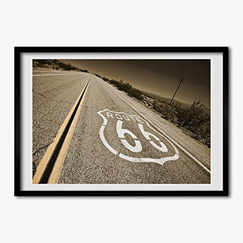 Tableau cadre en bois de qualite superieure Tulup peinture moderne Californie 70x50