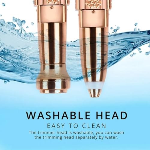 Image of Eyebrow Trimmer & Facial Hair Remover Pen for Women 2-in-1 Painless Razor for Eyebrows, Lips, Nose & Face with LED Light