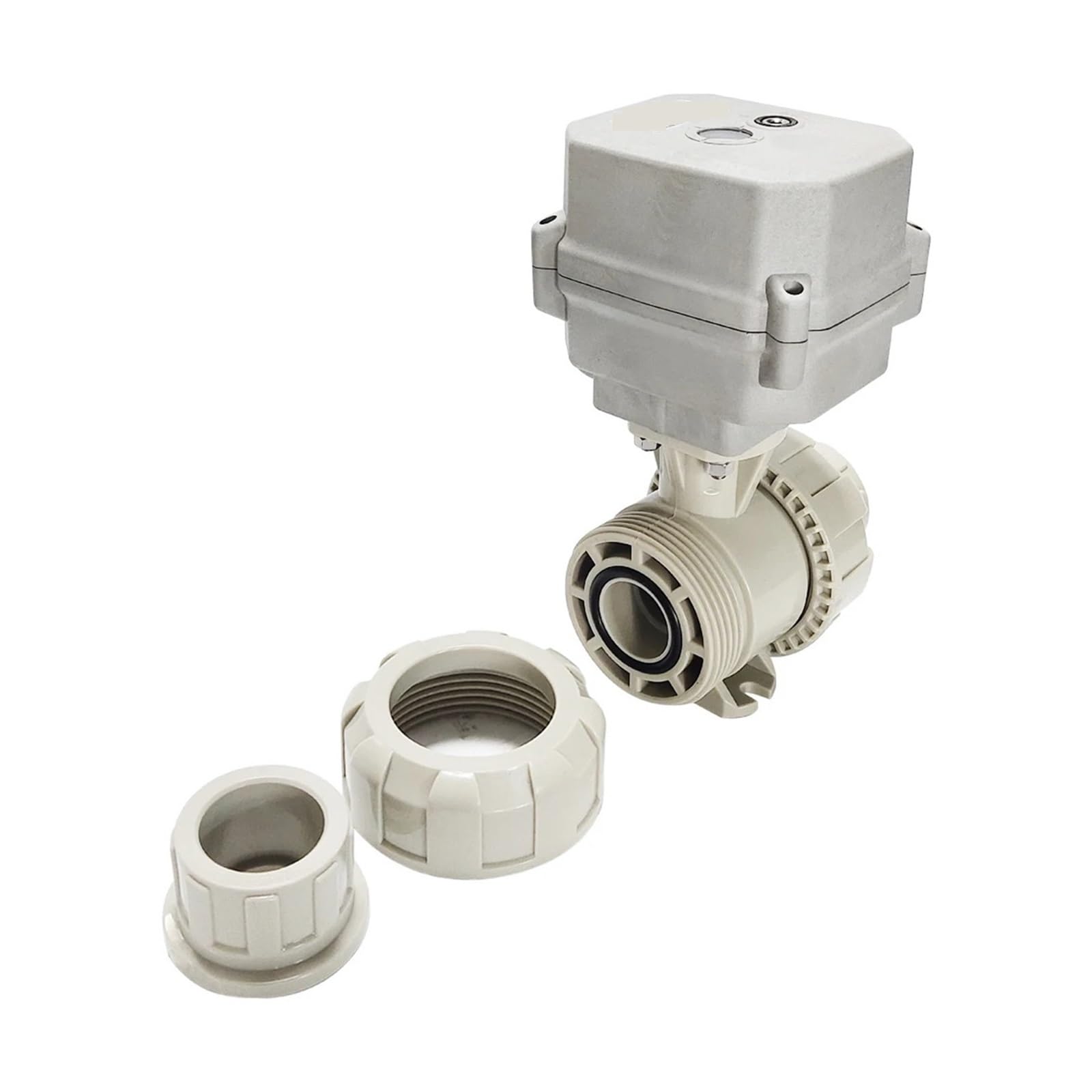 Zmotoryzowany zawór kulowy DN20 DC24V, automatyczny zawór wodny z ręcznym sterowaniem do hydrauliki (NPT, DC24V_CR301)