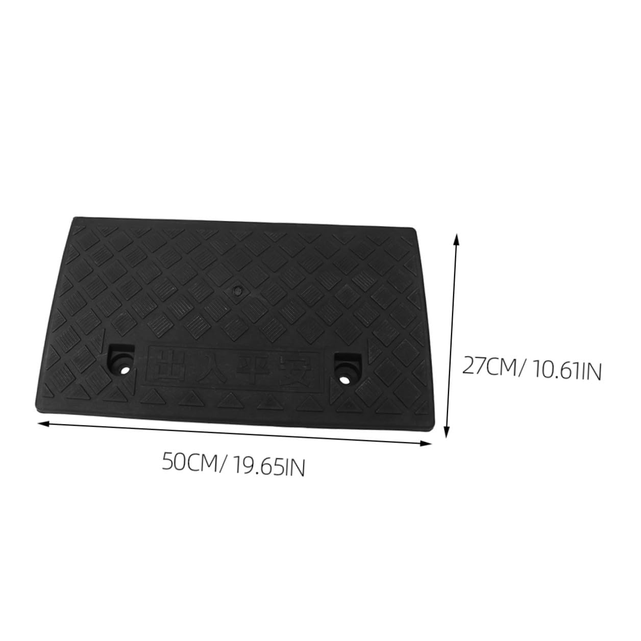 VALICLUD Rampa di Accesso in Plastica Robusta Antiscivolo 50x27x10 Cm per Marciapiedi, Rampe per Sedie a Rotelle e Veicoli, Installazione Autoadesiva per Uso Domestico e Veicolare