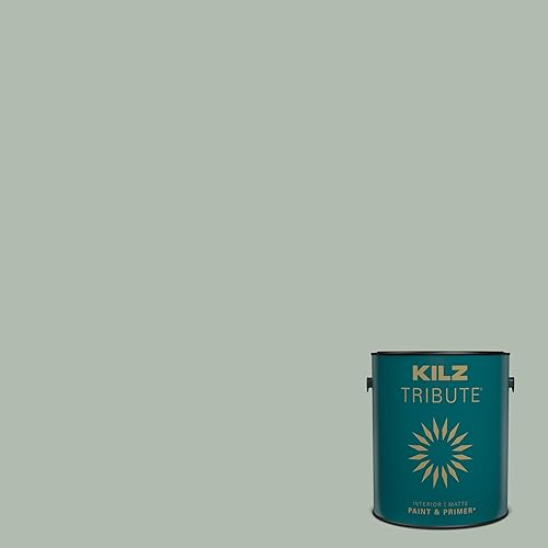 KILZ TRIBUTE Paint & Primer, Interior, Matte, Statue Green, 1 Gallon