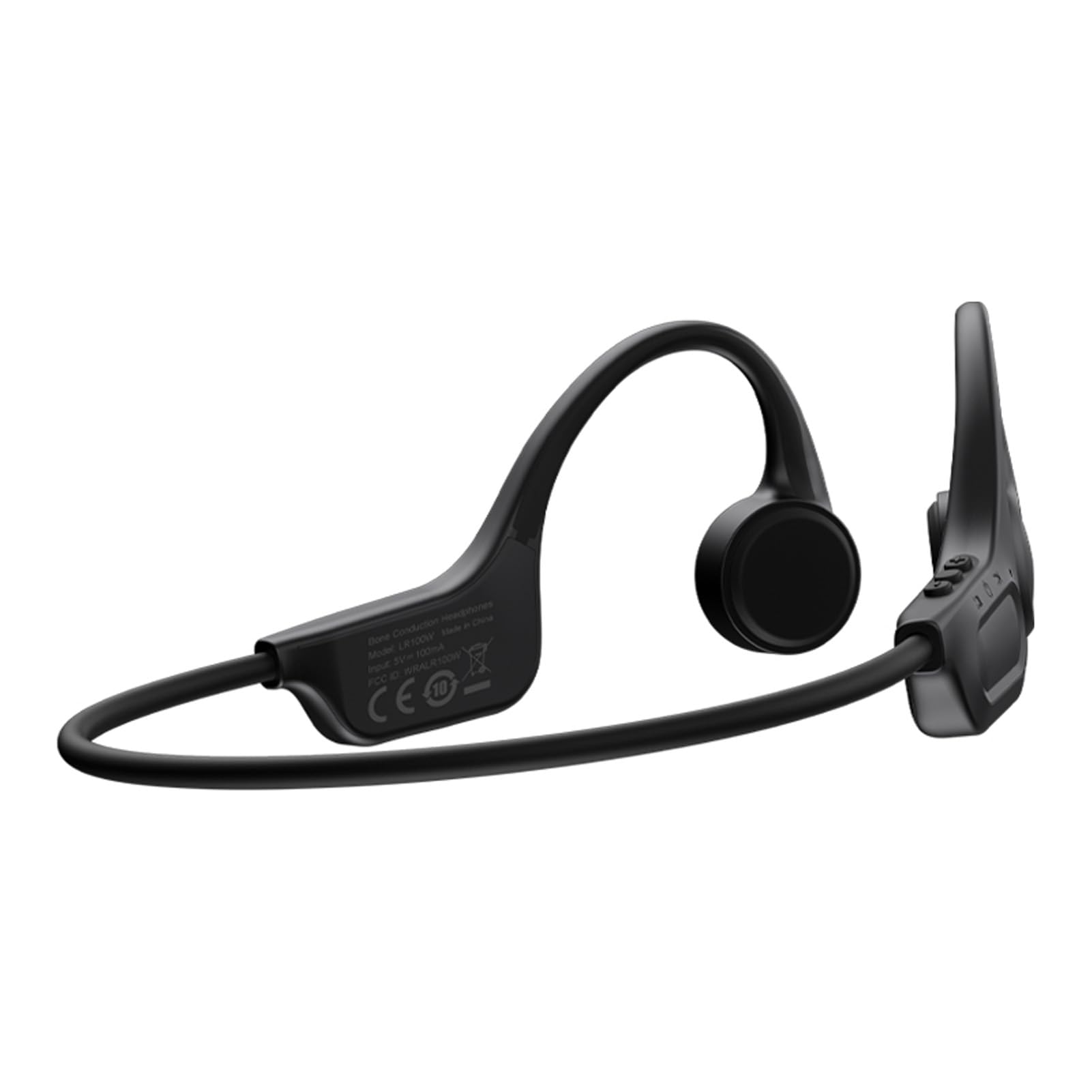 Alomejor Cuffie a Conduzione Ossea, Auricolari Wireless Bluetooth Sportivi a Orecchio Aperto con Microfono, 8 Ore di Riproduzione, Nero, per Corsa e Allenamento