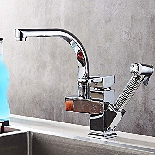 Robinet de cuisine double usage orientable à 360 résistant aux hautes températures