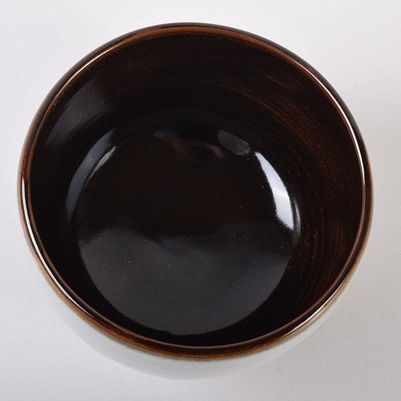 Amazon.co.jp: 茶道具 膳所焼 陽炎園造 淡海ぜぜ 而妙斎筆 柿絵茶碗 