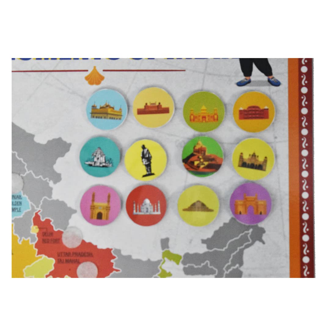 Metclap Monuments of India Chart for Kids – Educational Wall Poster Featuring Famous Indian Monuments | Early Learning Chart for Toddlers & Preschool | India Heritage Chart for Home & School Use 2