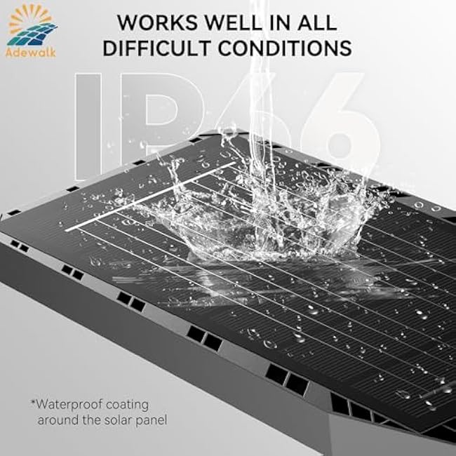 5000W Solar Lights Outdoor - 7000K LED Solar Street Lights Outdoor with Motion Sensor and Remote Control, IP66 Waterproof, Dusk to Dawn for Yard, Patio, 2 Pack