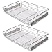 Produktbild Festnight 2 Stk. 80cm Ausziehbare Einbauschublade Drahtkrbe Korbauszug Silberfarbe für 800mm breite Küchenschrank