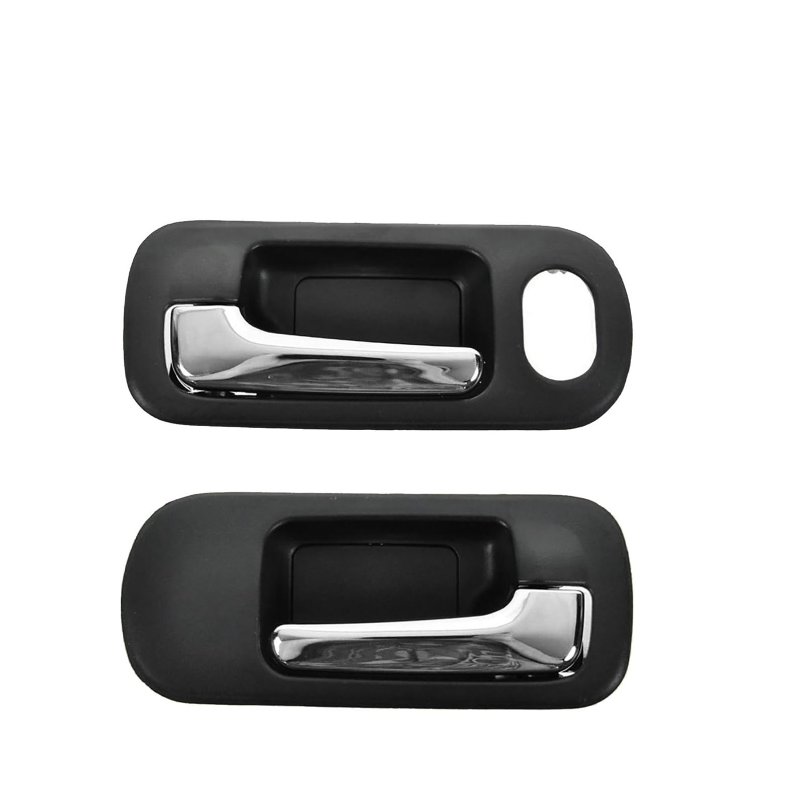 LinQianBhD for Civic for Sedan 2001 2002 2003 2004 2005 2Piece Front Rear Car Interior Inside Door Handle Black Chrome Inner Car Door Handle(Front Left and Right)