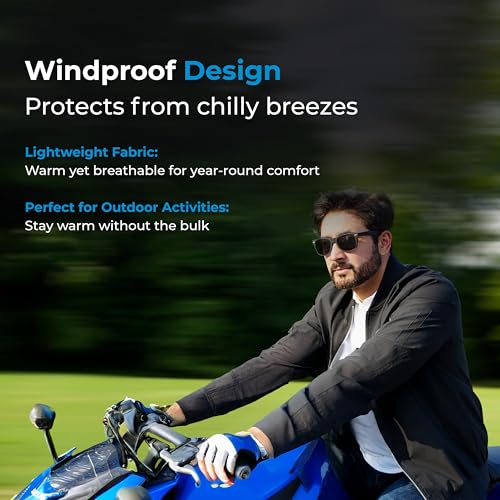 Black Bomber Jacket Lightweight Jacket Men Fall Windbreaker Jackets for Men.4