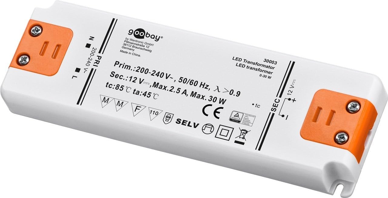 Goobay LED Trafo 12V DC 30W Flach