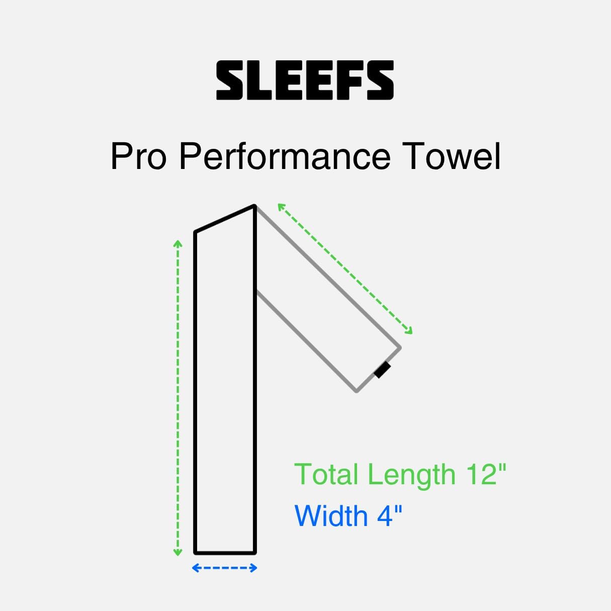 SLEEFS Basic White Thin Football Towel with Logo