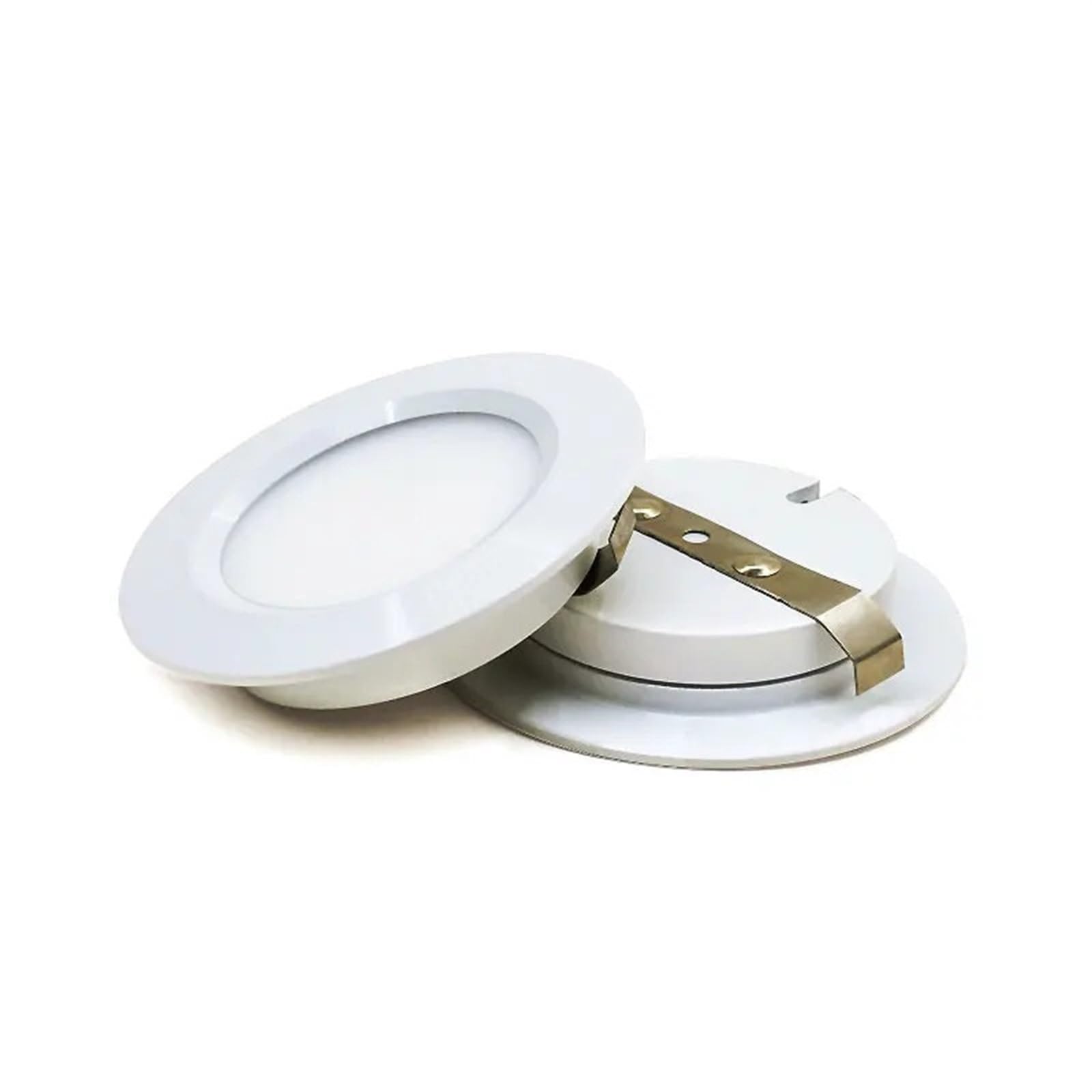 ruehalf 2PCS LED Spotlight Ultra-Thin 14mm 3W 5W 7W 12V 2inch Recessed Ceiling Lamp D55mm Mini Downlight (Color : Natural White, Size : White_7W DC12V)