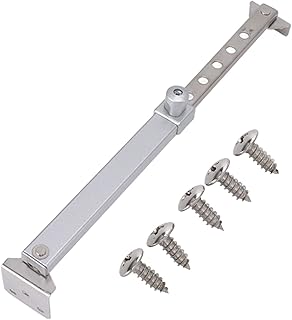 Window Hinges, 10 Stainless Steel Casement Window Stopper, Adjustable Casement Window Stays, Window Lock with Angled Fixed Base, Fit for Offices, Bathrooms, Bedroom Windows