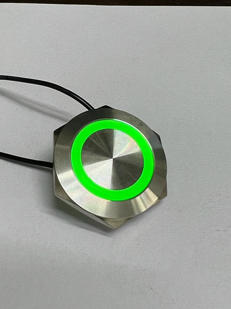 30 mm size Illuminated Stainless steel metal short height Momentary type pushbutton 5-24v DC (30mm)-image-6