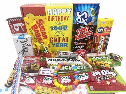 1966 Nostalgic Candy Childhood Mix Gift Box for 60th...