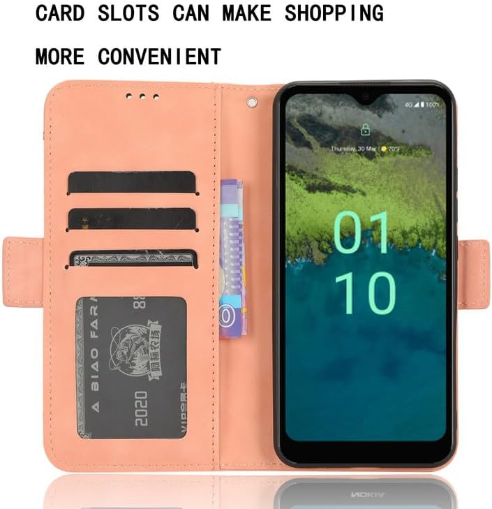Miniatura 2 de NEOYUKL Wallet Case for Zte Blade A53 (6.52 inches),Wallet Leather Phone Case with Magnetic Closure Credit Card Slots Pink