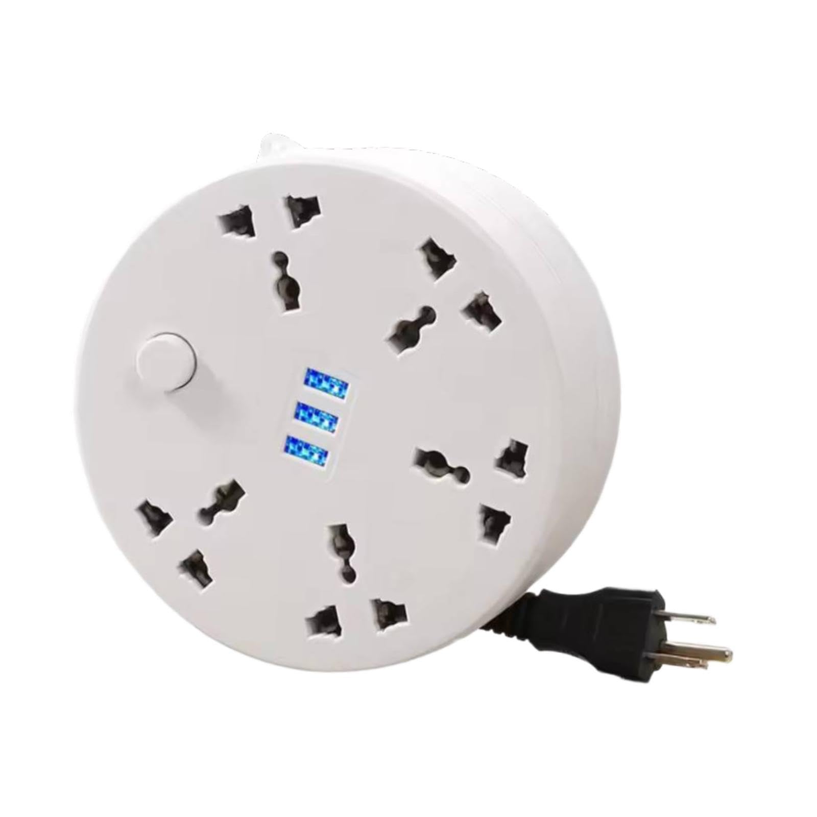 power strip compact convenient power extension board for office desk bedroom white| surge protectors, strips| multipurpose batteries & |consumer electronics
