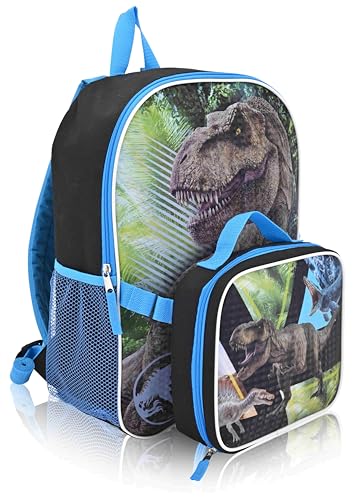 Fast Forward Jurassic Park 16 Backpacks With Lunch Bag - Licensed Characters Kids Schoolbag
