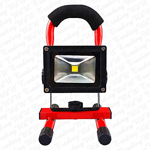 WDW 5 Colours LED Floodlight Work Rechargeable 10W Light Outdoor Cool White Red