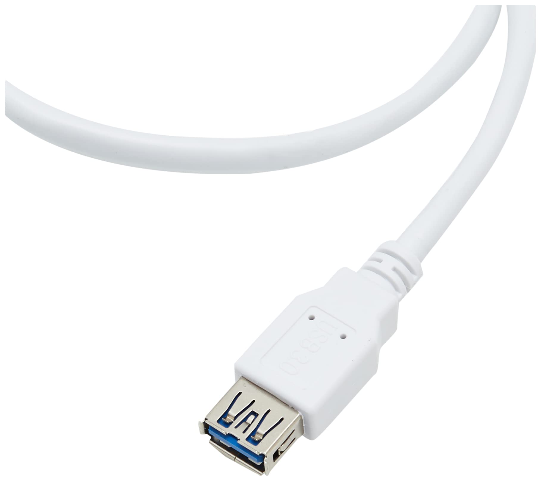 Premium Cord USB 3.0 Extension Cable 50 m, Data Cable SuperSpeed up to 5 Gbit/S, Charging Cable, USB 3.0 Type A Female to Male, 9 Pin, 3X Shielded, Colour: White, Length 0.5 m