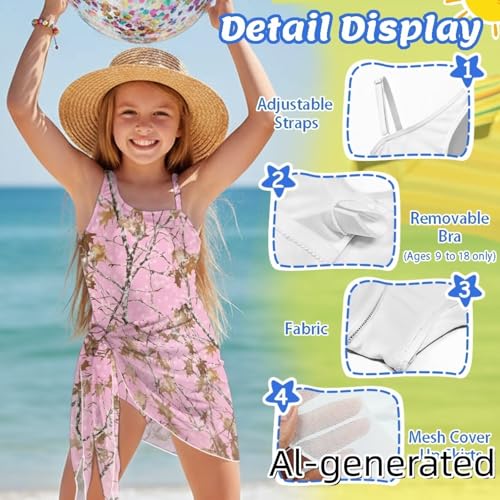 Tankini para niñas chaqlin un bañador de una pieza ideal para clases de natación y playa de verano 6
