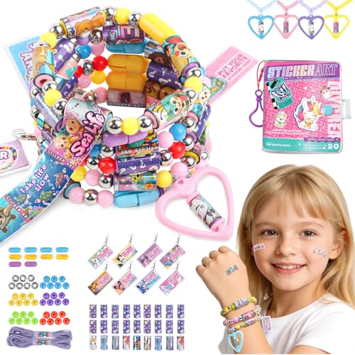 Kit fabrication bijoux fille 5-12 ans avec 480 perles et bracelets d'amitié à créer