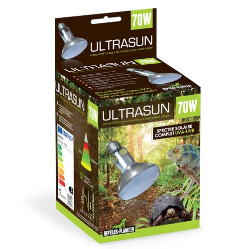 Reptiles Planet - Ultrasun 70 W - Ampoule UVA UVB pour Reptiles, Blanche