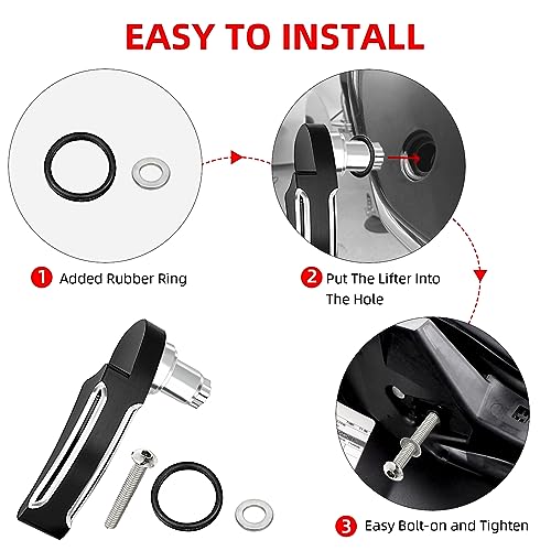 Amazicha Cover de Pestillo para Alforja con Kit Elevador para Harley Davidson Touring Road King, Street Glide, Electra Glide, Road Glide, Ultra Limited 2014-2024 miniatura 7