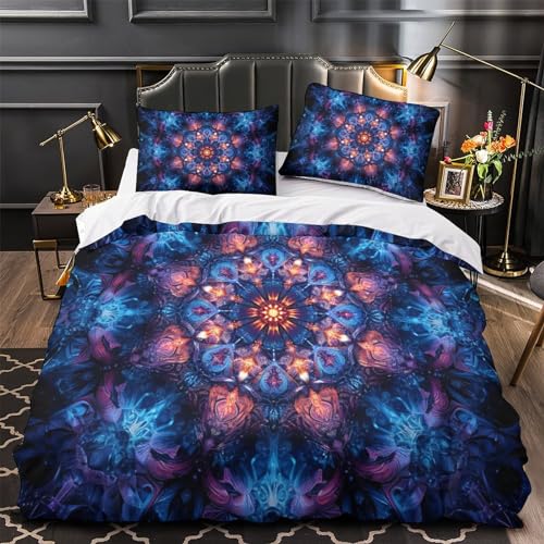 Housse de couette haute qualité 3 pièces fleurs Super King - 4
