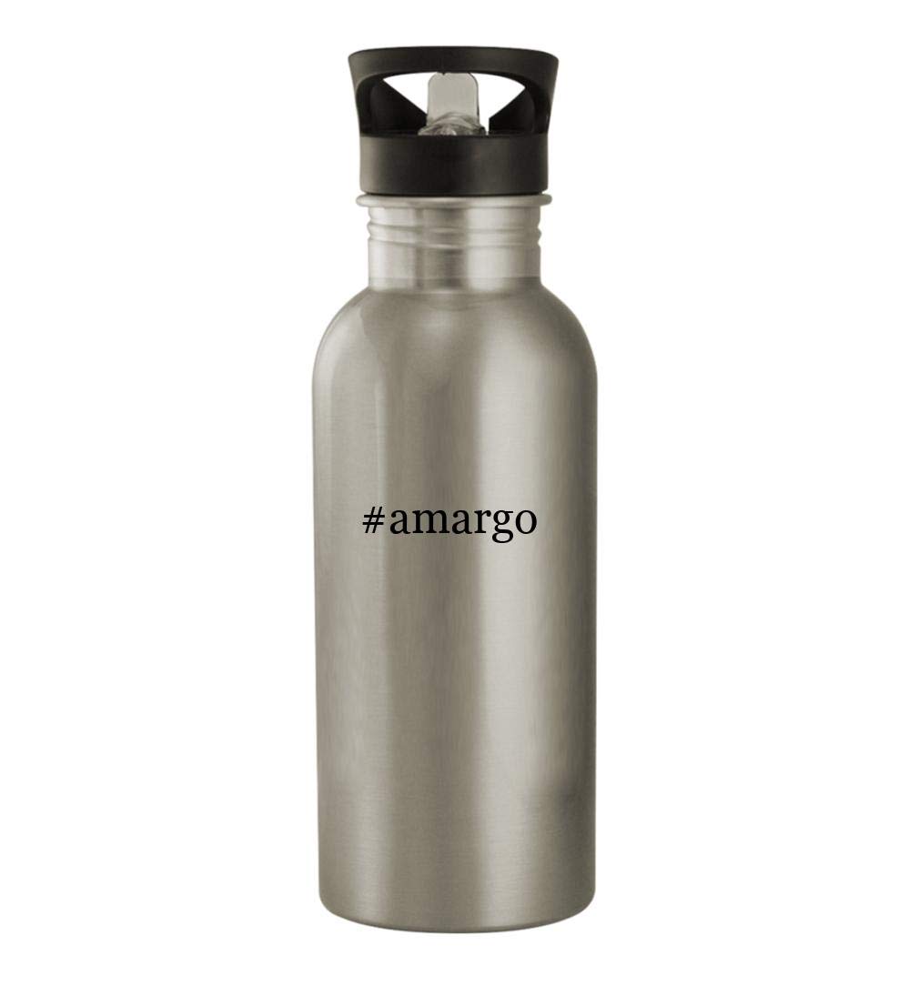 amargo - 20oz Stainless Steel Water Bottle, Silver