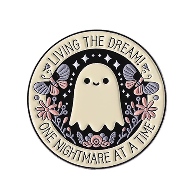 Image of Lovely Plants Tulip Flowers Survive Out Of Spite Ghost Spooky Life Enamel Pins Brooch Badge Fashion Woman Fashion Lapel Pins Jewelry Gift for Backpacks Badges Hats Bags