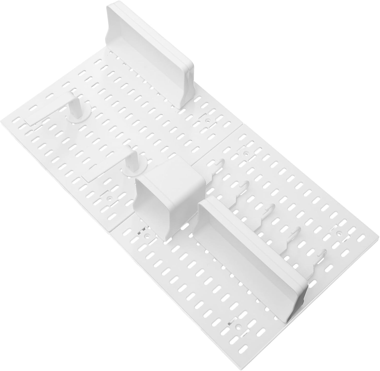 1set Pegboard Wall Organizer Hooks No Drill Mounting for Kitchen Bathroom Craft Room Multi-Functional Storage System for Maximum Space Utilization