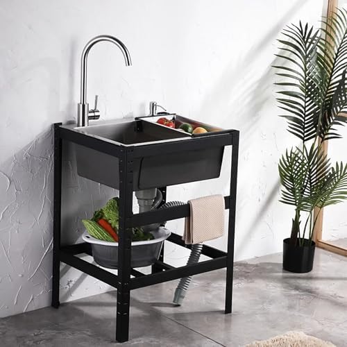 Évier de cuisine en acier inoxydable avec robinet pour la maison et les restaurants