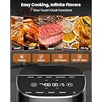 Nuwave Brio Plus Air Fryer 8 Qt, New & Improved, PFAS-FREE, 7 Digital One-Touch Cook Functions that AIR FRY, BAKE, ROAST, DEHYDRATE, TOAST, REHEAT, PREHEAT, 150 Presets, 50°F~400°F, 700/1500/1800W - Image 2