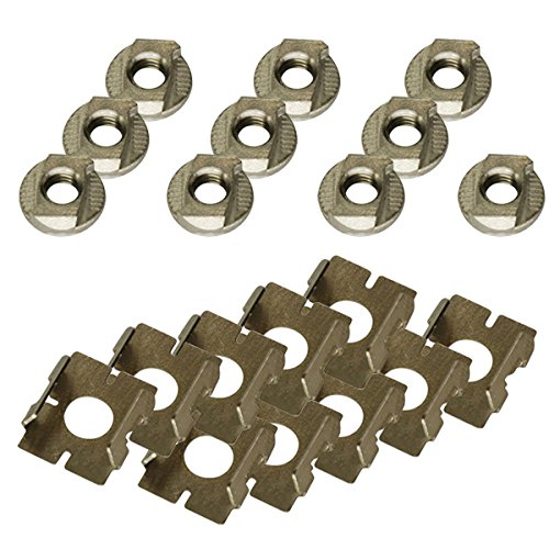 10 x Zurrschienenmutter M8 + Clipsblech Edelstahl Schraubfitting Airlineschienen Wandhalterung Dachgepäckträger